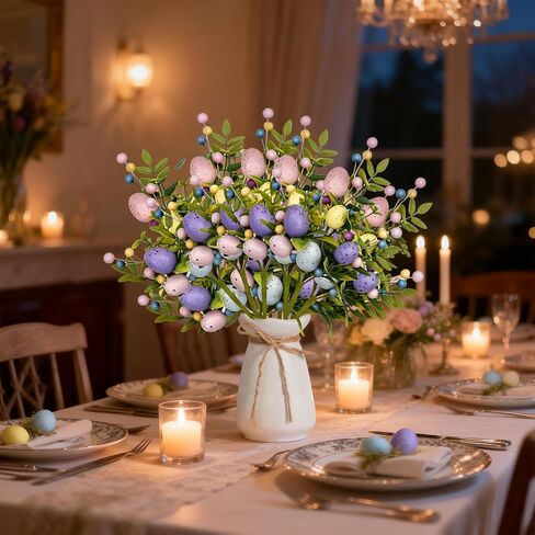 70 قطعة ديكور من سيقان الأوكالبتوس الاصطناعية المختلطة، سيقان الأوكالبتوس الخضراء المزيفة لباقة الزفاف، زينة نباتية خضراء صناعية in Kuwait