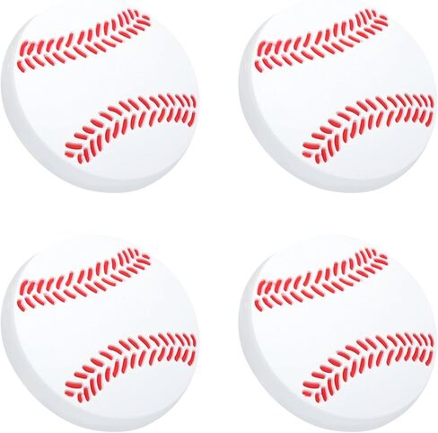 4pcs Cabinet Pull Handles Baseball Pattern Drawer Knobs Rubber Door Pull Handles Single Hole Safety Wardrobe Hardware for Bedroom Furniture Accessories in Kuwait