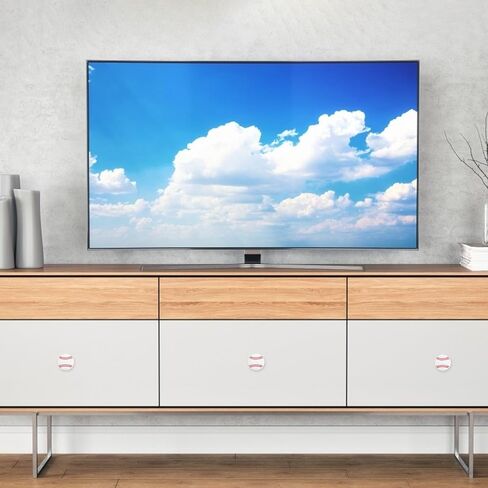 4pcs Cabinet Pull Handles Baseball Pattern Drawer Knobs Rubber Door Pull Handles Single Hole Safety Wardrobe Hardware for Bedroom Furniture Accessories in Kuwait