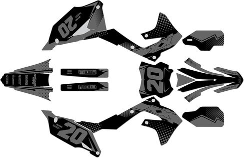 مجموعة رسومات لـ Kawasaki KX450 2019-2023 وKX250 2021-2024 Spear Series أرجواني 21 ميل - إصدار احترافي - ملصق دراجة نارية Dirt Pit Bike، ملصق سباق Dirtbike Motocross بدون بلاستيك in Saudi Arabia