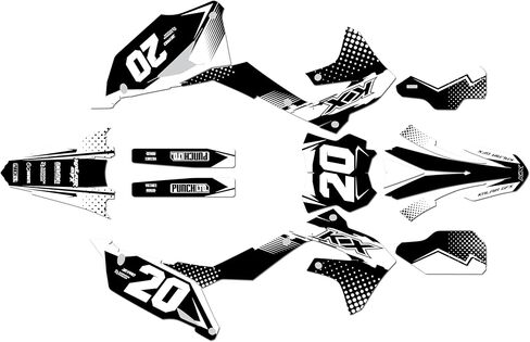 Graphics Kit for Kawasaki KX450 2019-2023 and KX250 2021-2024 Spear Series Purple 21 Mil - Pro Edition - Dirt Pit Bike Motorcycle Sticker, Dirtbike Racing Decal Motocross no-Plastics in Saudi Arabia