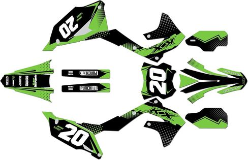 Graphics Kit for Kawasaki KX450 2019-2023 and KX250 2021-2024 Spear Series Purple 21 Mil - Pro Edition - Dirt Pit Bike Motorcycle Sticker, Dirtbike Racing Decal Motocross no-Plastics in Saudi Arabia