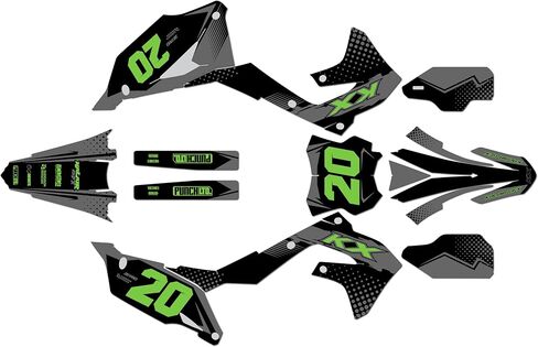 Graphics Kit for Kawasaki KX450 2019-2023 and KX250 2021-2024 Spear Series Purple 21 Mil - Pro Edition - Dirt Pit Bike Motorcycle Sticker, Dirtbike Racing Decal Motocross no-Plastics in Saudi Arabia