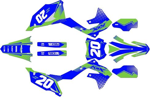 Graphics Kit for Kawasaki KX450 2019-2023 and KX250 2021-2024 Spear Series Purple 21 Mil - Pro Edition - Dirt Pit Bike Motorcycle Sticker, Dirtbike Racing Decal Motocross no-Plastics in Saudi Arabia