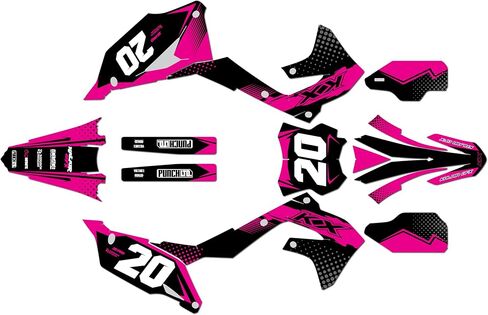 Graphics Kit for Kawasaki KX450 2019-2023 and KX250 2021-2024 Spear Series Purple 21 Mil - Pro Edition - Dirt Pit Bike Motorcycle Sticker, Dirtbike Racing Decal Motocross no-Plastics in Saudi Arabia