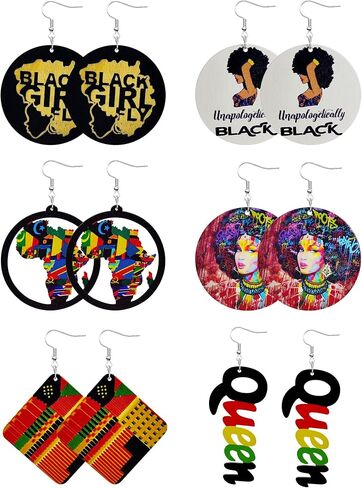 African Earrings for Women Black History Month Earrings Juneteenth Africa Earrings African Jewelry in Kuwait