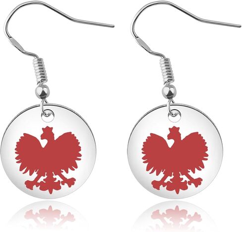 Polish Eagle Gift Polish Heritage Falcon Eagle Lover Poland Dyngus Day Ancestry Faith Present Poland Flag Eagle Earring in Saudi Arabia
