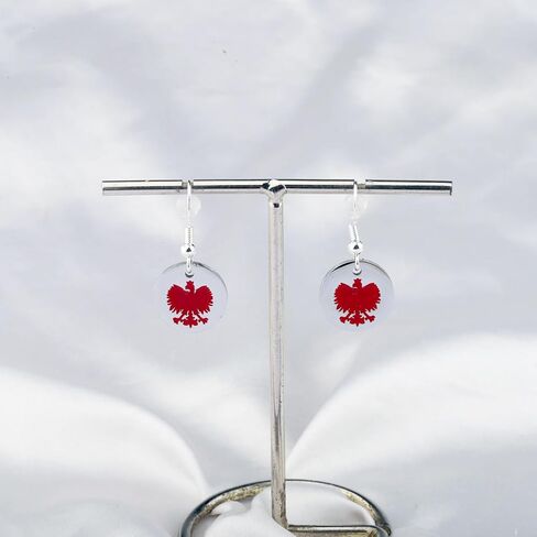 Polish Eagle Gift Polish Heritage Falcon Eagle Lover Poland Dyngus Day Ancestry Faith Present Poland Flag Eagle Earring in Saudi Arabia