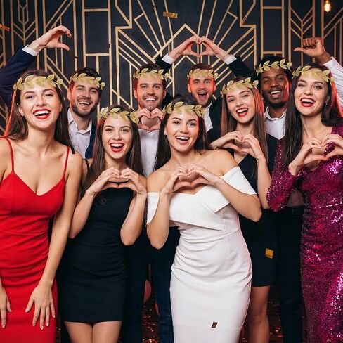 24 Pcs Gold Laurel Wreath Crown Gold Leaf Headband Greek Toga Goddess Costume Headpiece for Women Halloween Accessories in Kuwait