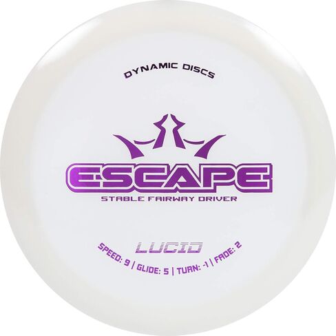 Dynamic Discs Lucid Escape Disc Golf Driver | Stable Fairway Frisbee Golf Disc | 170g Plus | Stamp Color Will Vary in Kuwait