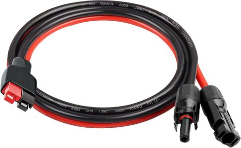 10AWG Solar Panel Cable to Anderson Connector - 2FT Solar Extension Cable with Anderson -Style Connector for Portable Power Station Solar Panel Solar Generator in Kuwait