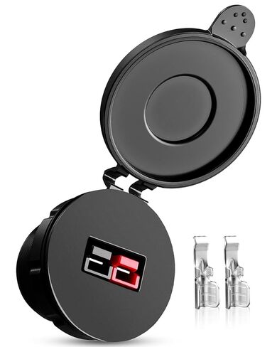 موصل عمود الطاقة مناسب لموصلات أندرسون مع غطاء محكم للطقس، غطاء عمود طاقة فردي مقاوم للماء لسيارة 12 فولت/24 فولت، شاحنة، قارب، عربة سكن متنقلة in Kuwait