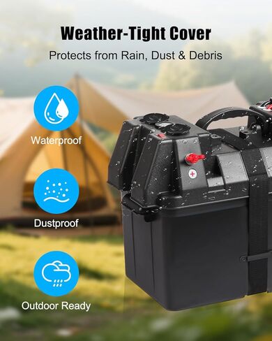 موصل عمود الطاقة مناسب لموصلات أندرسون مع غطاء محكم للطقس، غطاء عمود طاقة فردي مقاوم للماء لسيارة 12 فولت/24 فولت، شاحنة، قارب، عربة سكن متنقلة in Kuwait