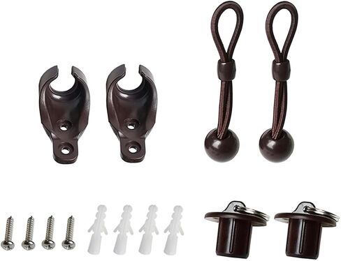 مجموعة غطاء نهاية بنجي لأجزاء الظل البديلة للستائر الخارجية اللاسلكية للستائر الخارجية باللون البني (مجموعة واحدة) in Kuwait