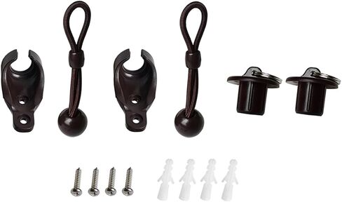 مجموعة غطاء نهاية بنجي لأجزاء الظل البديلة للستائر الخارجية اللاسلكية للستائر الخارجية باللون البني (مجموعة واحدة) in Kuwait