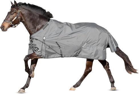 Equinavia Arktis Regular Neck Turnout Sheet - Carbon Gray - 78 in in Saudi Arabia