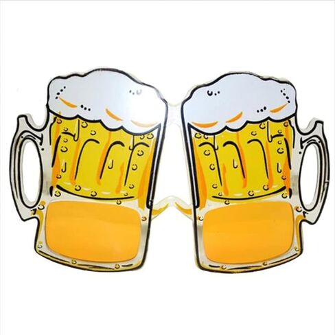 Party Glasses - Fun Drinking Glasses for Costume Parties Festivals and Celebrations Novelty Eyeglasses Props with Overflow Beer Mug Design Lightweight and Plastic in Saudi Arabia