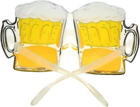 Party Glasses - Fun Drinking Glasses for Costume Parties Festivals and Celebrations Novelty Eyeglasses Props with Overflow Beer Mug Design Lightweight and Plastic in Saudi Arabia