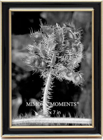 MIMOSA MOMENTS Brass tone Picture Frame with Black Enamel (Brass & Black,5x7 photo) in Kuwait