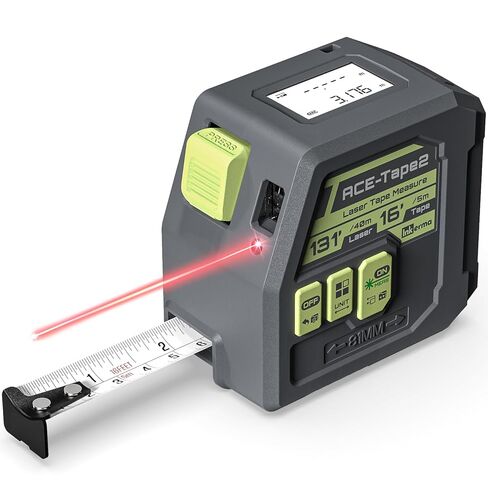 2-in-1 Laser Tape Measure, Inkerma 130Ft/40m Laser Measurement Tool & 16Ft/5m Measuring Tape, Digital Laser Tape Measure with M/in/Ft/Ft+in Units, LCD Display, Self-Locking Tape, Belt Clip in Saudi Arabia