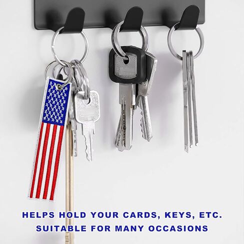 2 PCS American Flag Keychain, USA Flag Car Key Tag with Keyring, Embroidered Key Chain for Car Motorcycle Scooter in Kuwait