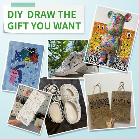 أقلام تحديد دائمة، مجموعة أقلام تحديد دقيقة للغاية، 12 لونًا متنوعًا تعمل على الخشب والبلاستيك والورق والمعادن والحجر والزجاج للفنانين والأطفال والبالغين، 12 قطعة in Kuwait