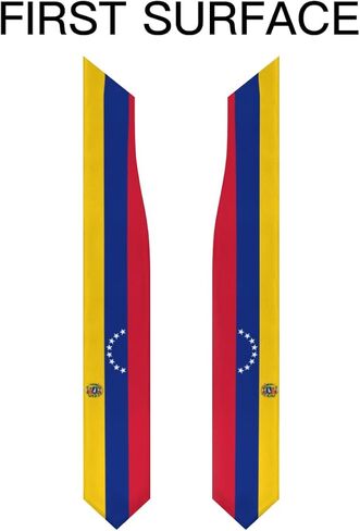 Venezuela Venezuelian Flag V-Neck Graduation Shawl Sash, Double sided Graduation Scarf Stole Graduation Shawl for International Students in Saudi Arabia