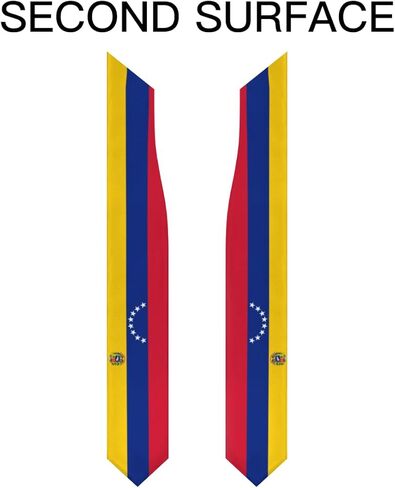 Venezuela Venezuelian Flag V-Neck Graduation Shawl Sash, Double sided Graduation Scarf Stole Graduation Shawl for International Students in Saudi Arabia
