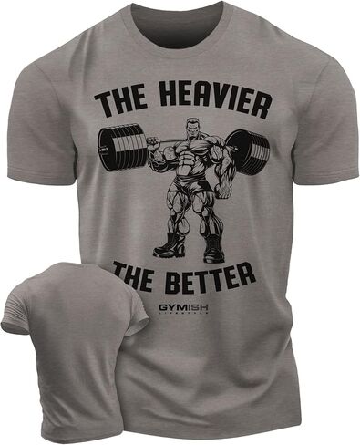 The Heavier The Better Gym T-Shirt for Men Motivational Funny Shirt in Kuwait