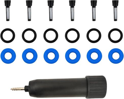 Fuel Injector Seal Kit Compatible with Pontiac G6 Montana Buick Lucerne Terraza Saturn Aura Chevrolet Impala Malibu 3.9L 3.5L Replace 12592648 6 Pack Fuel Injector Repair Kit O-Ring in Saudi Arabia