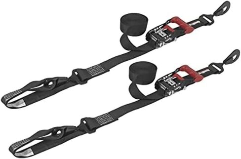 SpeedStrap 1.5" x 10' Ratchet Tie-Down with Soft-Tie. Ideal for Camping, Cargo Management, Overlanding, Off-Road, Securing UTV's, Side-by-Side (SxS) Vehicles - Black (2 Pack) in Kuwait