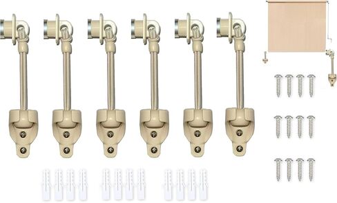 Sunshade Replacement Accessories, Bungee Jumping kit and Cover end 3 Sets, Suitable for Coolaroo External Roller Blinds and Cordless Roller Blinds (Beige) in Kuwait