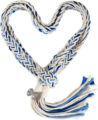 AHANDMAKER Wedding Lasso Rope, Handfasting Cord for Wedding with Tree of Life Pendants Lazos para Boda Wedding Cord Traditional Rustic Wedding Lasso for Ceremony Bridal Gift, Blue in Saudi Arabia