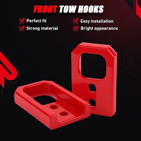 ONER Tow Hooks Compatible with Toyota Vehicle Tacoma 2024-2025+ and 4Runner 2025+ Left and Right Sides Replaces # PT974-35250(RED) in Kuwait
