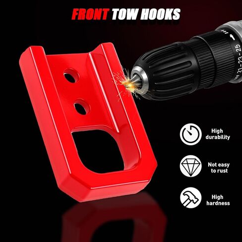 ONER Tow Hooks Compatible with Toyota Vehicle Tacoma 2024-2025+ and 4Runner 2025+ Left and Right Sides Replaces # PT974-35250(RED) in Kuwait