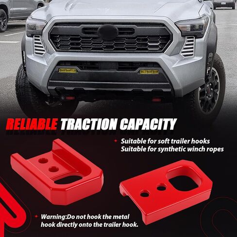 ONER Tow Hooks Compatible with Toyota Vehicle Tacoma 2024-2025+ and 4Runner 2025+ Left and Right Sides Replaces # PT974-35250(RED) in Kuwait