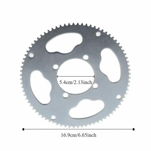 25H 80T Rear Sprocket High Strength Steel 54mm 80 Teeth Chain Sprocket Replacement for 47cc 49cc Dirt Bike ATV Quad Minimoto Motorcycle​(Silver) in Kuwait