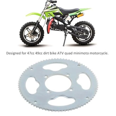 25H 80T Rear Sprocket High Strength Steel 54mm 80 Teeth Chain Sprocket Replacement for 47cc 49cc Dirt Bike ATV Quad Minimoto Motorcycle​(Silver) in Kuwait