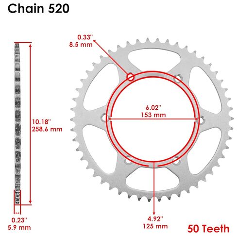 Caltric O-Ring Drive Chain & Sprockets Kit Compatible with Kawasaki KX250F 2011 2012 2013-2017 in Saudi Arabia