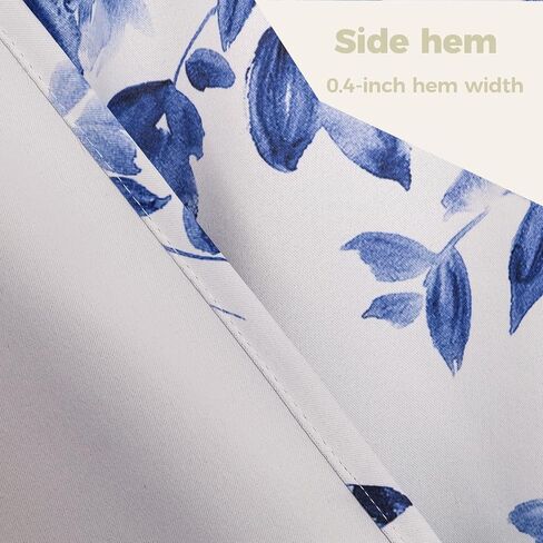 مجموعة لوحات نافذة التعتيم من Creativesfun، زوج - طباعة زهور، جميلة، حديثة، ديكور منزلي أنيق (أزرق داكن، 52 بوصة عرض × 63 بوصة طول) in Kuwait