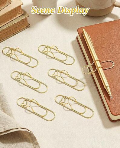 30PCS Paper Clip Pen Holder, Multi Function Metal Paperclip Pen Holders for Notebook Journal in Kuwait