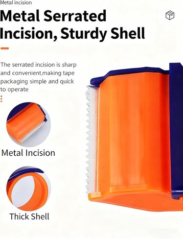 10 عبوات من مسدس توزيع شريط التعبئة، قاطع شريط عالي التحمل مع قبضة مريحة، شفرة معدنية مسننة وبكرة أسطوانية للشحن والتحريك والتعبئة in Kuwait