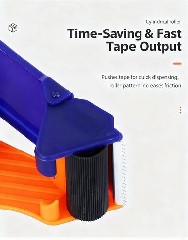 10 عبوات من مسدس توزيع شريط التعبئة، قاطع شريط عالي التحمل مع قبضة مريحة، شفرة معدنية مسننة وبكرة أسطوانية للشحن والتحريك والتعبئة in Kuwait