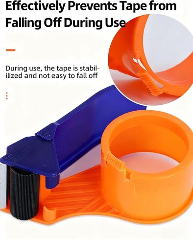 10 عبوات من مسدس توزيع شريط التعبئة، قاطع شريط عالي التحمل مع قبضة مريحة، شفرة معدنية مسننة وبكرة أسطوانية للشحن والتحريك والتعبئة in Kuwait