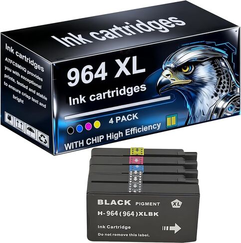 خراطيش حبر 964XL 964 متوافقة باللون الأسود واللون 964XL لطابعات HP OfficeJet Pro 9020 9025 9010 9020 9015 9019 9025 طابعات نفث الحبر عالية الإنتاجية in Saudi Arabia