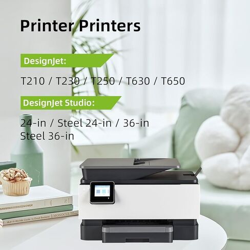 712XL 712 Ink Cartridges 5 Pack High Yield Replacement for HP 712 XL 712 Ink for DesignJet T210 T630 T650 T250 T230 Studio Plotter Printers (2 Black,1 Cyan,1 Magenta,1 Yellow) in Kuwait