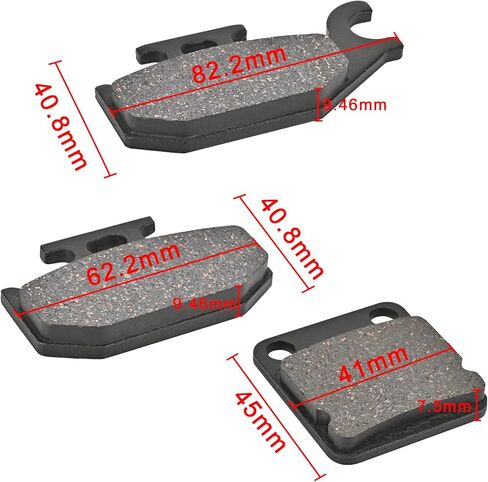 Front and Rear Brake Pads Compatible with YAMAHA YFM450 Wolverine 450 2006-2010, YFM450 Grizzly 450 2007-2010, YFM 450 Kodiak 2003-2006, YFM450 Wolverine 450 2006-2010 in Kuwait