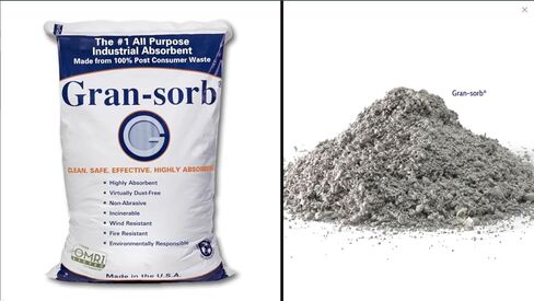 Gran-sorb Sorbent Granules Universal Granular Absorbent - Absorbs Oil & Water-Based Liquids, Solvents, Coolants, Petrochemicals - Absorbs Up to 4 Gallons, 30 lb. Bag - Pack of 1 in Saudi Arabia