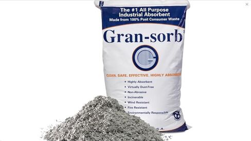 Gran-sorb Sorbent Granules Universal Granular Absorbent - Absorbs Oil & Water-Based Liquids, Solvents, Coolants, Petrochemicals - Absorbs Up to 4 Gallons, 30 lb. Bag - Pack of 1 in Saudi Arabia