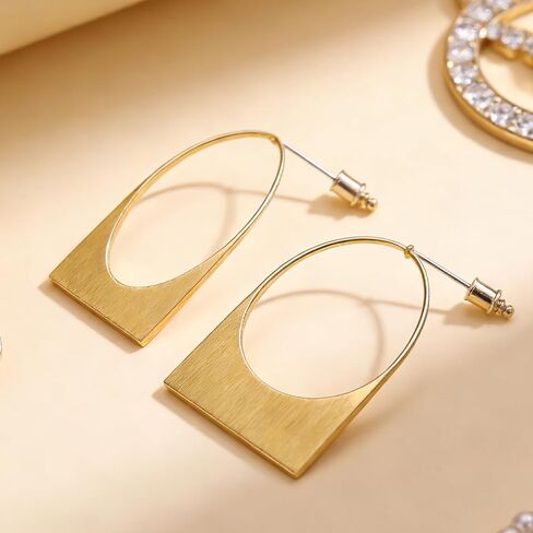 Large Hoop Earrings for Women Large African Earrings Big Gold Hoops Chunky Geometric Statement Jewelry Gift in Saudi Arabia